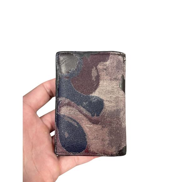 Dior x Peter Doig Bi-fold Card HolderBrown Camouflage - Picture 3 of 5